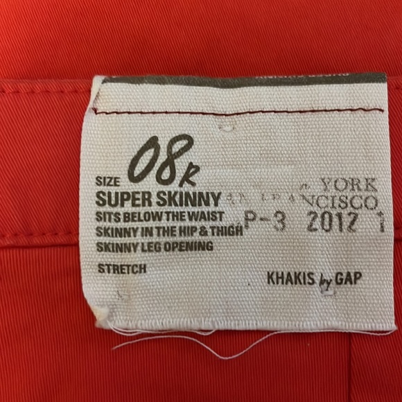 Khakis by Gap super skinny orange and navy - Picture 7 of 8